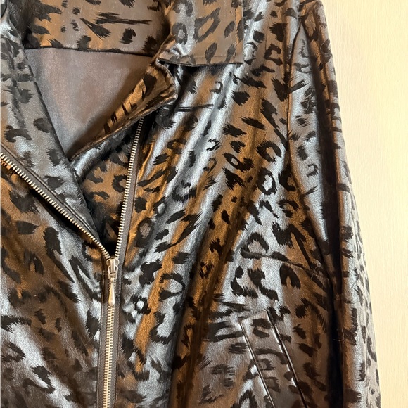 Bamboo Traders Black Leopard Print Jacket Size PL - Picture 3 of 10